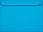 JAM PAPER 9 x 12 Booklet Colored Envelopes - Blue - 50/Pack
