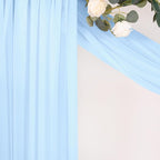 MLMC Baby Blue Wedding Arch Draping Fabric 2 Panels 29" x 20 FT Extra Long Lavender Gauze Drapes Sheer Backdrop Curtains 6.6 Yards Outdoor Drapery Panels for Wedding Ceremony Party Ceiling Decoration
