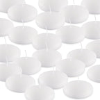 Set of 24， 3-inch Floating Candles, White Smoke-Free and odorless, Burning continuously for 8-9 Hours, Suitable for Valentine's Day, Weddings, Holidays, Home Decoration