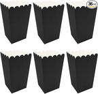 36 Pcs Popcorn Boxes Mini Paper Popcorn Box Cardboard Popcorn Container for Party, Black