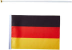 German Flag German Flag, Small Mini Handheld German Flags on Stick, Ideal for Party Parades Sports Events Patriotic Festival Decorations