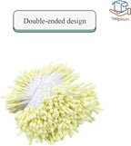 HAHIYO 700Pcs 2mm LightYellow Matte Double Head Flower Stamen Pistil for Flower Making Scrapbook Decoration - Handmade Artificial Flower Pistil Matt-Like Floral Stamens Flowers Pollen Stamen