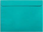 JAM PAPER 9 x 12 Booklet Colored Envelopes - Sea Blue Recycled - 50/Pack
