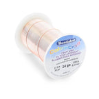 Beadalon ColourCraft Wire, 24 Gauge, Rose Gold Color Silver Plated, 30 yd Spool