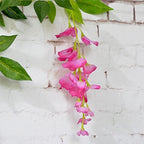 DearHouse 4Pcs 6.6Ft/Piece Artificial Flowers Silk Wisteria Garland Artificial Wisteria Vine Rattan Silk Hanging Flower for Home Garden Outdoor Ceremony Wedding Arch Floral Decor(Pink)