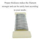 HAHIYO 26Gauge Silver Wire - 1 Roll, 38 Yards (115 Feet) Flexible Floral Wire for Crafts, Christmas Wreaths, Tree & Flower Arrangement, Wedding DIY