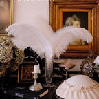 Happy Feather 16-18 inch Purple Ostrich Feathers Craft for Wedding Party Centerpieces Home Decoration DIY Craft Pack of 10-Champagne