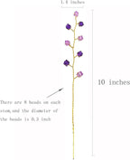 16PCS Crystal Artificial Flowers Bouquets Handmade Acrylic Flower Branches Fake Beaded Baby Breath Floral Crafts for Wedding Party Home Decor