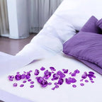 HappyFiller Fall Thanksgiving Decoration 720 Pcs Purple Acrylic Diamonds Gems,Wedding Diamond Confetti Party Favor,Table Scatters,Treasure Gemstones,Floral Home Centerpieces,Mix 0.8" and 0.4"