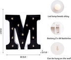 Foaky Black LED Marquee Number Lights Sign Light Up Marquee Number Lights Sign for Night Light Wedding Birthday Party Battery Powered Christmas Lamp Home Bar Decoration