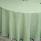 Efavormart Round Tablecloth, 132 Inch Stain & Wrinkle Resistant Washable Table Cloth, Decorative Polyester Fabric Table Cover for Banquet, Wedding, Dining- Sage Green