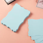 50 Pack Blank Kraft Cards Cardstock Thick Paper Brown Greeting Cards for DIY Gift Card Menus, Baby Shower and Wedding Invitations (Light Blue, 4x6IN)