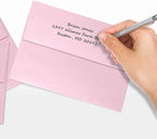 LUXPaper A7 Invitation Envelopes | Peel & Press | 5 1/4" x 7 1/4" | Rose Quartz Metallic | 80lb. Text | 500 Qty