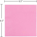 JAM PAPER Medium Lunch Napkins - 6 1/2 x 6 1/2 - Baby Pink Pastel - 50/Pack