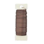 HAHIYO 22Gauge Coffee Color Metal Floral Wire - 1 Roll, 38 Yards (115 Feet) - Flexible Paddle Wire for Craft, Christmas Wreath, Flower Arrangement, Bouquet Wrapping, Wedding, DIY