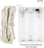 ANJAYLIA 4 Pack Fairy Lights 33ft 100 LED String Lights Battery Operated Mini Twinkle Starry Lights for Wedding, Party, Christmas, Decor, Warm White