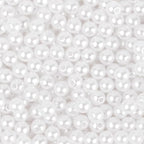 600pcs White Pearl Beads Bulk,8mm Round White Pearl Beads for Craft Loose Fake Pearl beads with Holes for Bracelets Necklaces Jewelry Making Crafts Pearl Bead Handle Chain Decorations and Vase Fillers