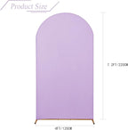 bricia Wedding Arch Backdrop Stand Cover, 7.2FT Double Sided Stretchy Arch Cover Fitted Wedding Birthday Party Banquet Decoration (Lavender 86.4''Lx48''W)