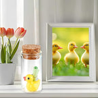 Tiny Duck Message in a Bottle with Wishing Paper – Romantic Gift for Husband, Wife, Boyfriend, Girlfriend – Perfect for Anniversary, Valentine, or Just Because