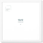 Opposite Wall - 12x12 in - White Solid Oak Wood Picture Frame - Lightweight, Versatile & Shatterproof - Wall Hanging Poster or Photo Frame - Wall Decor for Office, Gallery & Home