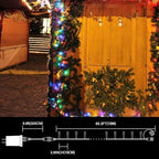 LAMPHOME 100 LED Easter String Lights, 33 FT Colorful Connectable Waterproof String Lights Clear Wire with 11 Modes, Easter Decorations for Indoor Outdoor Party Yard Garden (Multicolor)