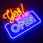 Ineonlife Open Neon Signs,Bright Led Light High Visibility Advertisement Board Electric Display Sign Walls Window Door Bar Shop Coffee Salon Hotel Store(USB Powered/13.4 * 11.8 in)