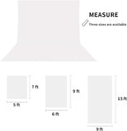 ISSUNTEX 6X9 ft Background Muslin Backdrop, Photo Studio, Collapsible High Density Screen for Video Photography and Television-Black/White