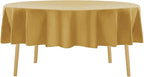 60 inch Round Tablecloth Washable Polyester Table Cloth Decorative Table Cover for Wedding Party Dining Banquet（60 inch,Gold）