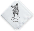 Luxury Custom Illustrated Dog Wedding Napkins, Custom Pet, Personalized Photo Napkins for Dog Wedding, Engagement Party