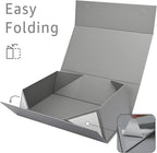 LIFELUM Large Gift Box,13.85 x 8.35 x 4.45 inch Grey Gift Box Set of 5 with Magnetic Lid for Presents with Ribbon,Card,Shredded Paper Filler Gift for Mom Valentine's Day,Christmas Presents
