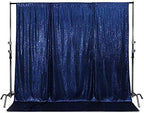 Poise3EHome 7Ft x 7Ft Navy Blue Sequin Backdrop, Glitter Thick Satin Sequin Background Drapes, Sequence Xmas Thanksgiving Backdrop for Wedding Party Holiday Festival Decor