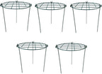 12 x 16 inch Poeny Cage Grow Through Grid Plant Brace Flower Support Rings, Pack of 5 Round Metal Plant Stakes Rings, Strong Large Garden Supports for Flowers, Peonies, Rose, Lily