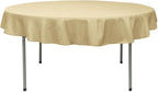 Efavormart Round Tablecloth, 70 Inch Stain & Wrinkle Resistant Washable Table Cloth, Decorative Polyester Fabric Table Cover for Banquet, Wedding, Dining- Champagne