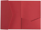 20 PCS Red Tri-fold Laser Cut Wedding Invitation Pockets for 5x7 Wedding Cards Bridal Shower Engagement Quinceanera Invitation