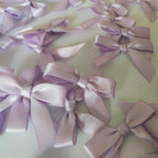50pcs 1-1/2" Lavender Satin Ribbon Bows with Twist Ties Mini Ribbon Bows for Candy Partiy Decoration Gift Packing&Wrapping Accessoried(Lavender)