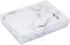 TheDisplayGuys - 25-Pack #53 Kraft Paper Cardboard Gift Boxes/Jewelry Cases w. Cotton Padding & Lid - Marble White - (5.4" x 3.9" x 1.0")