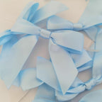 50pcs 3-1/2" Sky Blue Satin Ribbon Bows with Twist Ties Mini Ribbon Bows for Baby Shower Decoration Gift Packing&Wrapping Accessoried(Lt.Blue)