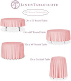 LTC LINENS 10 Pack 108 Inch Round Tablecloths Royal Blue - Bulk for 48 Inch Round Table Floor Length - Wrinkle Resistant Polyester Fabric Cloth for Wedding