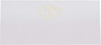 Linked Hearts Place Cards, Ivory (Choose Color), Set of 150, Pre-cut and Scored - Wedding, Party, Dinner, and Special Events - Made in the USA