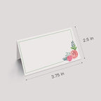 100Pcs Place Cards, Elegant Table Cards with Floral, Rustic Texture Seating Cards, Kraft Paper Name Cards, Perfect for Weddings, Dinner Parties, Banquets, Events, 2 x 3.5 inches