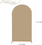 bricia Wedding Arch Backdrop Stand Cover, 6FT Double Sided Stretchy Arch Cover Fitted Wedding Birthday Party Banquet Decoration (Champagne 72''Lx31.2''W)