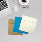 LUXPaper Square Invitation Envelopes | Peel & Press | 5" x 5" | Natural Linen | 80lb. Text | 50 Qty