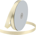 5/8" Wide x 100 Yards Single Face Polyester Satin Ribbon, Satin Ribbon for Crafts, Gift, Hair Bows, Wedding Party Decoration, Bow Making & Other Projects (Ivory)