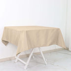 Efavormart 54x54 Nude Wholesale Linens Seamless Polyester Square Linen Tablecloth for Wedding Banquet Party Restaurant
