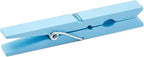 Juvale Wooden Clothes Pins 100-Pack - Light Blue 3.9 in - Wood Clips for Laundry & Crafts - Clothes Pins for Crafts with Spring Grip