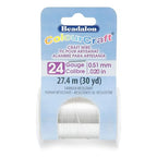 Beadalon ColourCraft Wire, 24 Gauge, Silver Plated, 30 yd Spool