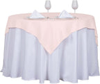Efavormart 54x54 Blush Wholesale Linens Seamless Polyester Square Linen Tablecloth for Wedding Banquet Party Restaurant
