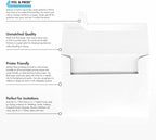LUXPaper A7 Invitation Envelopes | Peel & Press | 5 1/4" x 7 1/4" | White Linen | 80lb. Text | 500 Qty