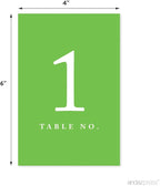 Andaz Press Table Numbers 1-20 on Perforated Paper, Kiwi Green, 4x6-inch Single Sided Sign, 1-Set, For Weddings, Graduation
