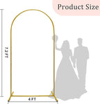 U+U 7.2FT Arch Backdrop Stand, Gold Arch Stand for Wedding Birthday Party Bridal Baby Shower Balloon Arch Decoration